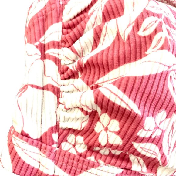 Xhilaration Juniors Pink White Floral Knot Camisole Top Bathing Swim S M XL D/DD - Picture 5 of 12